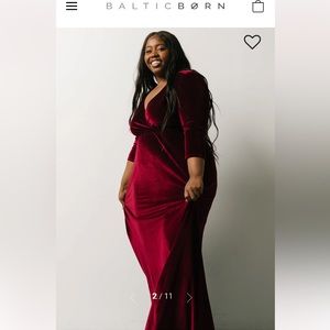 Baltic Born Sofia Velvet Maxi Dress - Mulberry XL